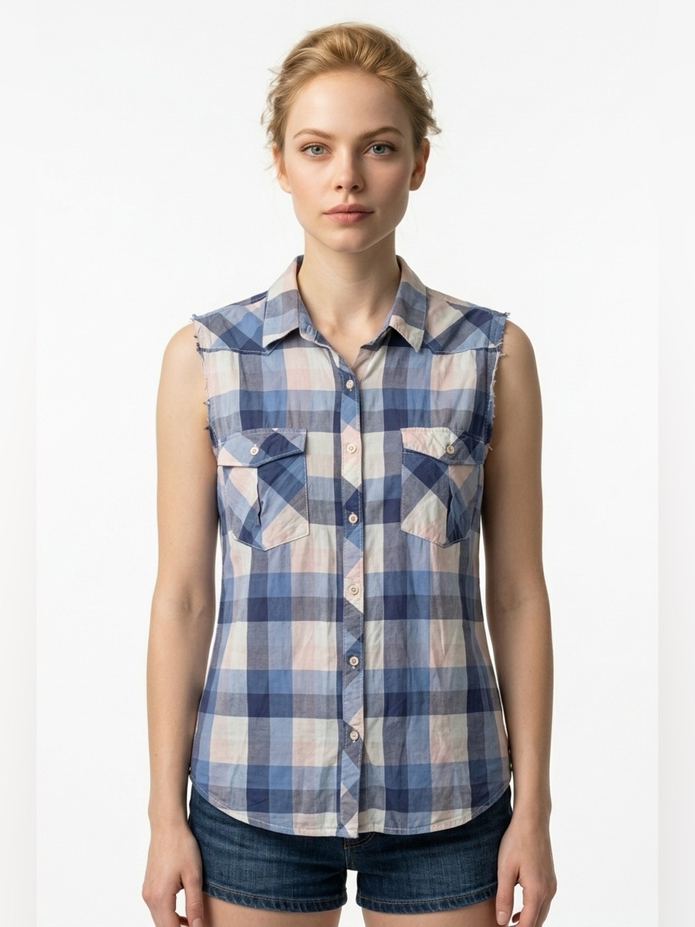 ✌️4 for $20✌️ Maison scotch plaid top